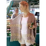 Kötött poncsó rojtokkal Color Breeze, Catania