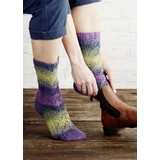 Színátmenetes,  copfmintás zokni kötésminta