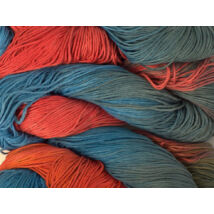 Hand Dyed Linen lazac, szürke, kék