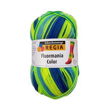 Regia fluormánia Color  zoknifonal 100 g zöld kék