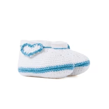 horgolt cipőcske baby smiles merino wool fonalból 