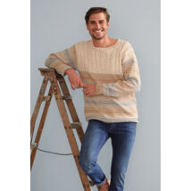 kötött férfi pulóver summer ombré és catania denim fonalból kötve mix &amp; knit