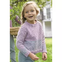 catania denim fonalból kötött kislány pulóver