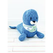 horgolt amigurumi fóka luxury velvet zsenilia fonalból