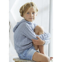 Gyerek pulóver Peach Cotton fonalból kötve