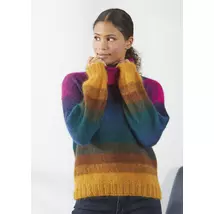 Elegant Mohair kötött színes pulóver