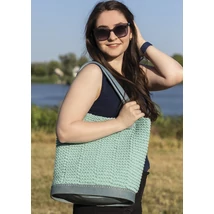 Táskaváltozatok Makramé fonalból lustakötéssel, kötésminta