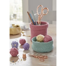 Háromféle horgolt kosárka