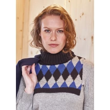 Rombuszmintás nyakmelegítő kötésmint