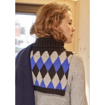 Rombuszmintás nyakmelegítő kötésmint