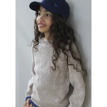 Alap gyerekpulóver fentről egybe kötve, kötésminta