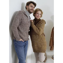 Galléros uniszex pulóver felnőtteknek, kötésminta