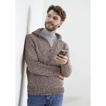 Galléros uniszex pulóver felnőtteknek, Color Drift kötésminta