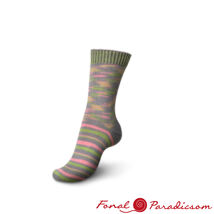 Regia Pairfect Crazy Neon Color 4 szálas zoknifonal szürke-zöld-rózsaszín