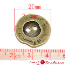 Antik hatású réz gomb 20 mm