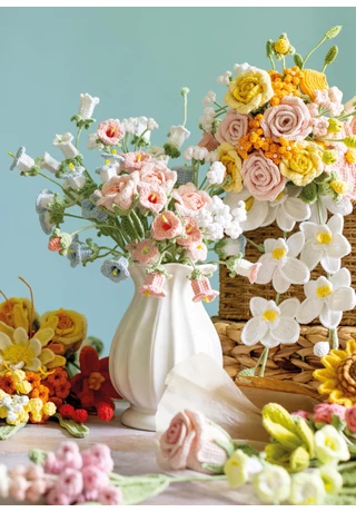 Virágcsokor horgolótűvel kézimunka könyv