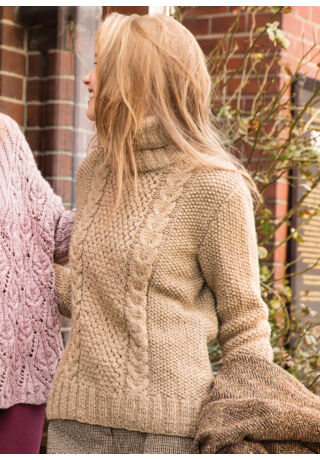 Csavart mintás női pulóver