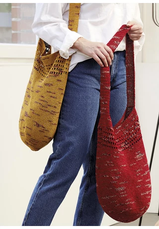 Horgolt táskák két színben Duo Multicolore horgolásminta