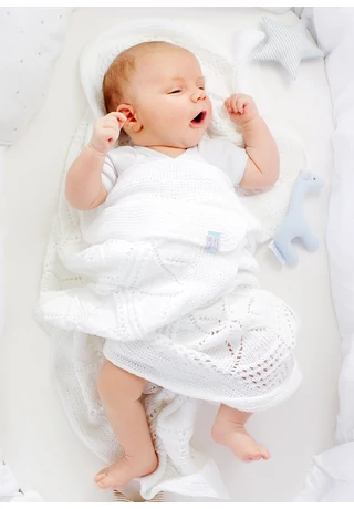 Kötött babatakaró blokkokban