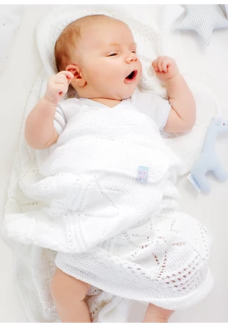 Kötött babatakaró blokkokban