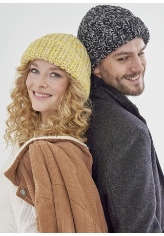 Uniszex sapka felnőtteknek, Color Drift kötésminta