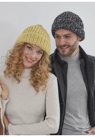 Uniszex sapka felnőtteknek, Color Drift kötésminta