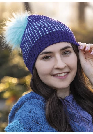 Tweed mintás sapka kötésminta