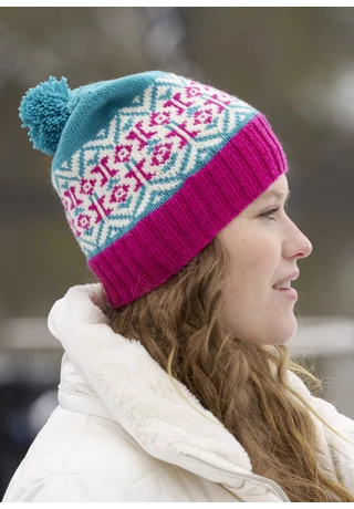 Jacquard mintás sapka, kötésminta