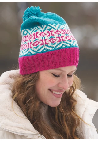 Jacquard mintás sapka, kötésminta