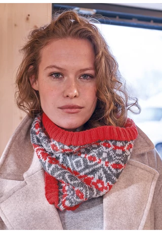 Jacquard mintás körsál kötésminta