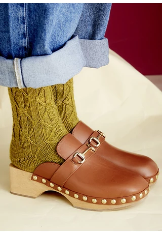 Uniszex zokni kötésmint copf- és csavart patentmintával