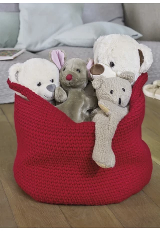 Horgolt nagy kosár két füllel horgolásminta