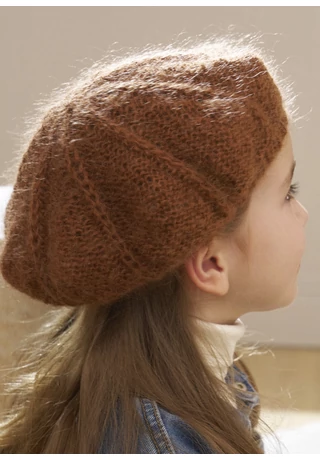  Kötött svájcisapka kislányoknak, kötésminta