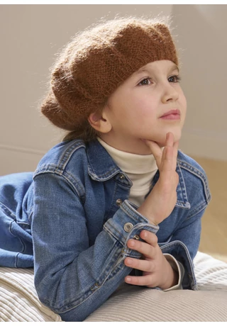  Kötött svájcisapka kislányoknak, kötésminta