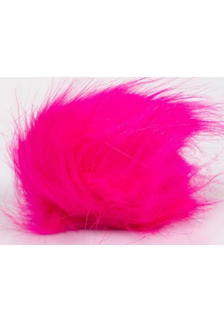 Pompom Faux Fur neon pink 1189