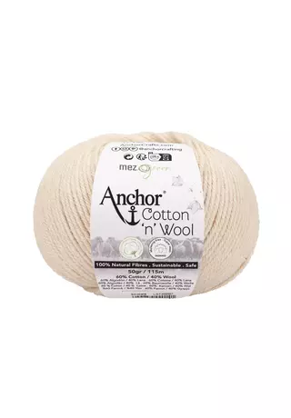 Anchor Cotton &amp;quot;n&amp;quot; Wool gyöngy, natur 