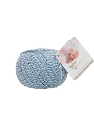 Anchor Baby Pure Cotton mouliné krém-kék 504
