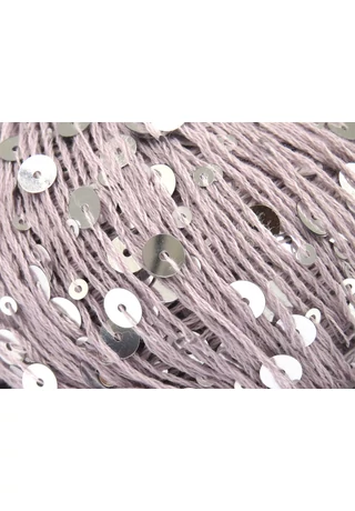 Cotton Paillette halvány lila ezüst flitterekkel