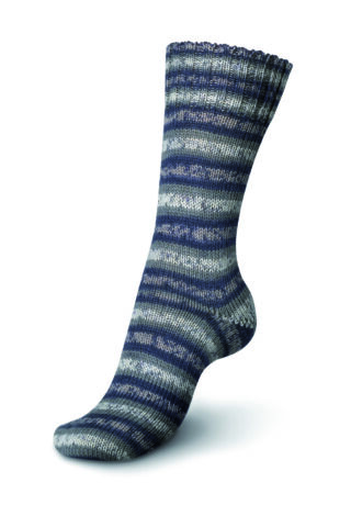 Regia color zoknifonal 100 g szürke- fehér-kék mintás 07709 