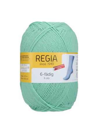 Regia 6 szálas zoknifonal 150 g aqua zöld 01061