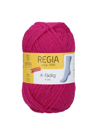 Regia Unicolor 50 g 4 szálas zoknifonal fuxia rózsaszín 01051