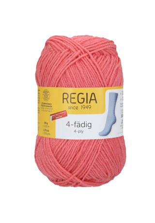 Regia Unicolor 50 g 4 szálas zoknifonal korall 01060