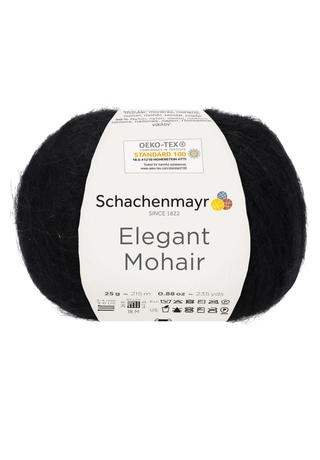 Elegant Mohair fekete 00099