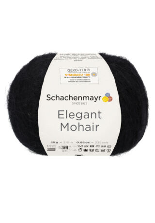 Elegant Mohair fekete 00099