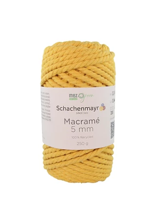 Schachenmayr macramé 5 mm napsárga 00022