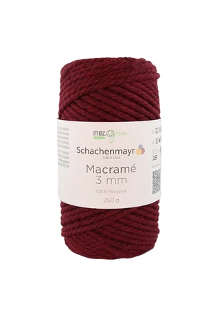 Schachenmayr macramé 3 mm burgundi