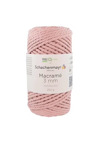 Schachenmayr macramé 3 mm púder rózsaszí