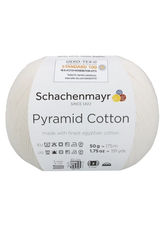 Pyramid Cotton extrafinom pamutfonal fehér színben