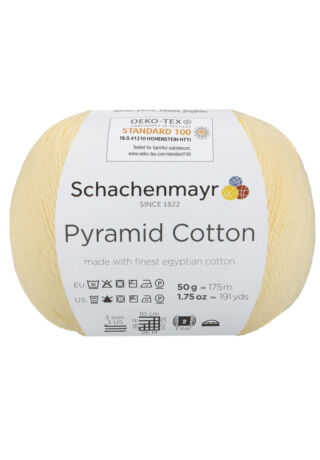 Pyramid Cotton extrafinom pamutfonal vanilia sárga színben