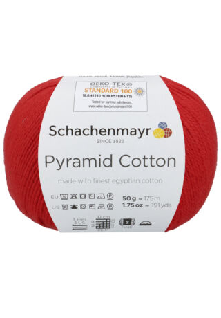 Pyramid Cotton extrafinom pamutfonal piros színben